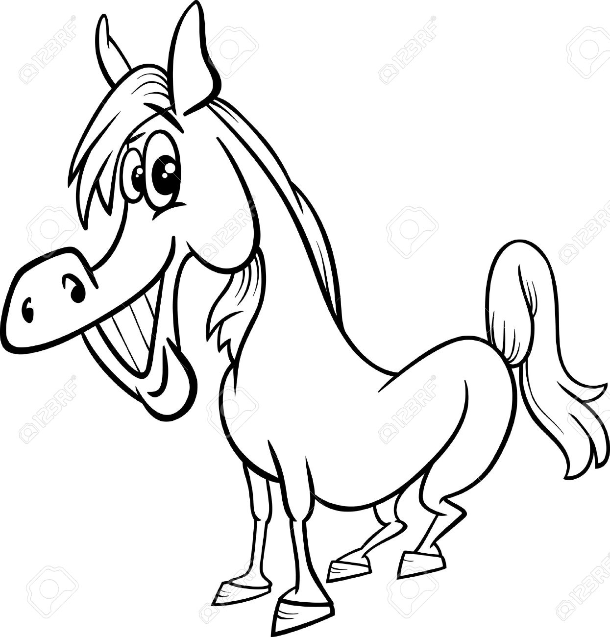 Cartoon Horses Drawing at GetDrawings | Free download
