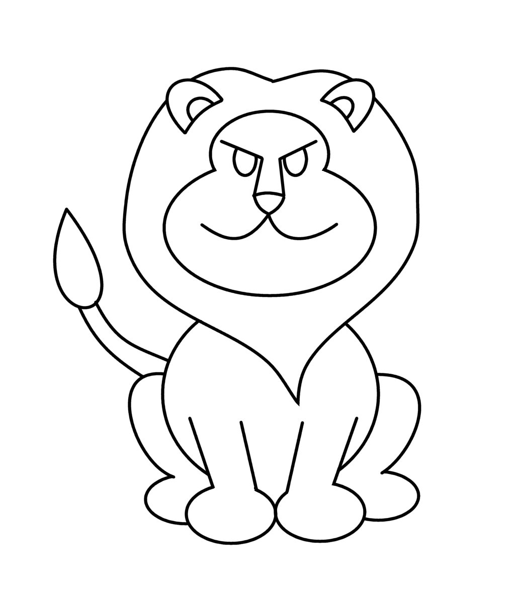 Cartoon Lion Face Drawing at GetDrawings | Free download