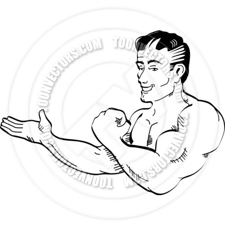 Cartoon Muscle Man Drawing at GetDrawings | Free download