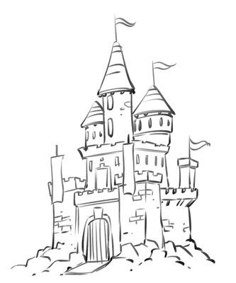 Castle Tower Drawing At Getdrawings 