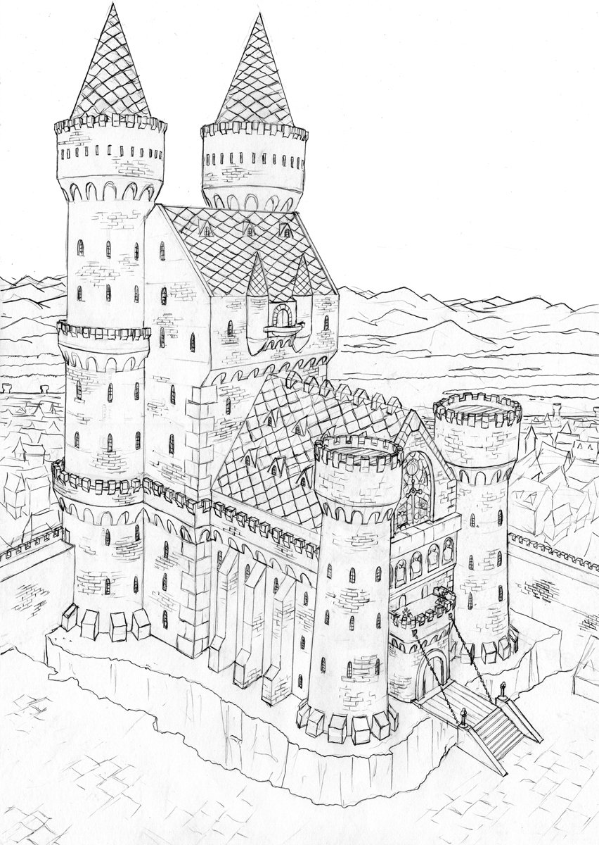 Castles Drawing At GetDrawings | Free Download