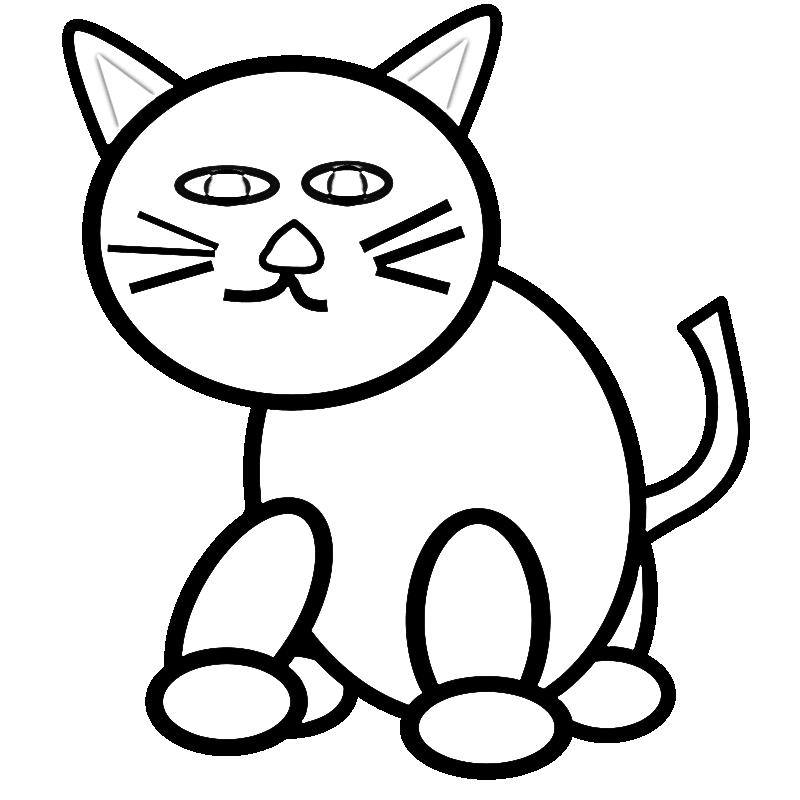 Cat Black And White Drawing at GetDrawings | Free download