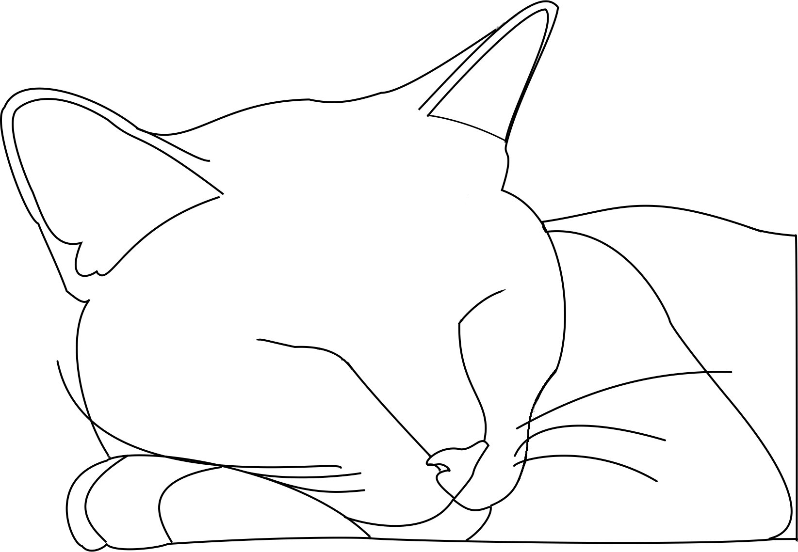 Cat Drawing Outline at GetDrawings | Free download