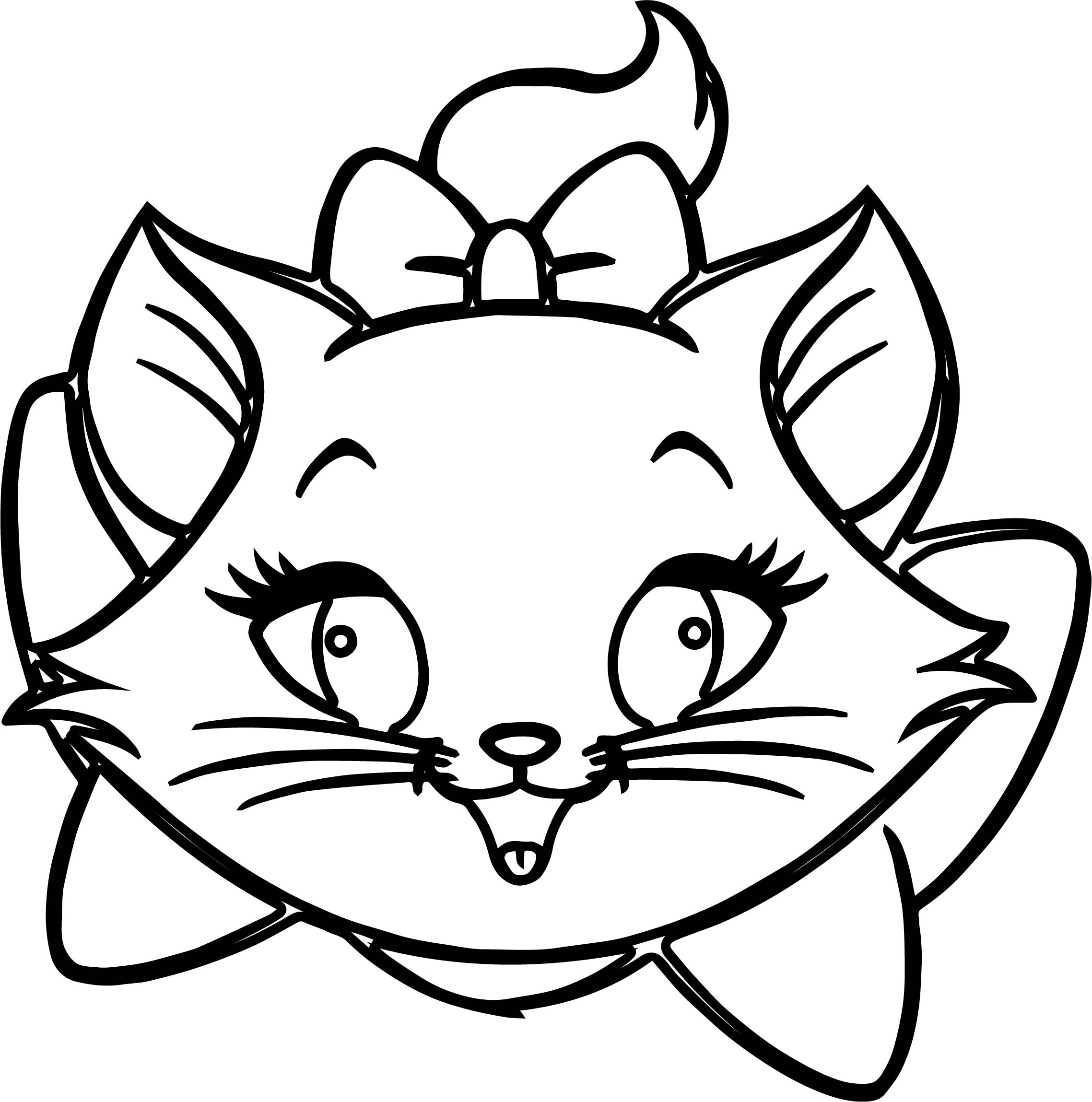 Cat Face Line Drawing at GetDrawings Free download