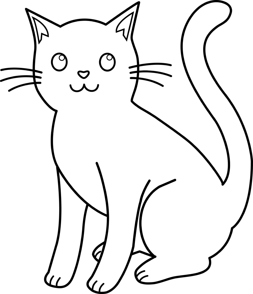 Cat Line Drawing at GetDrawings Free download