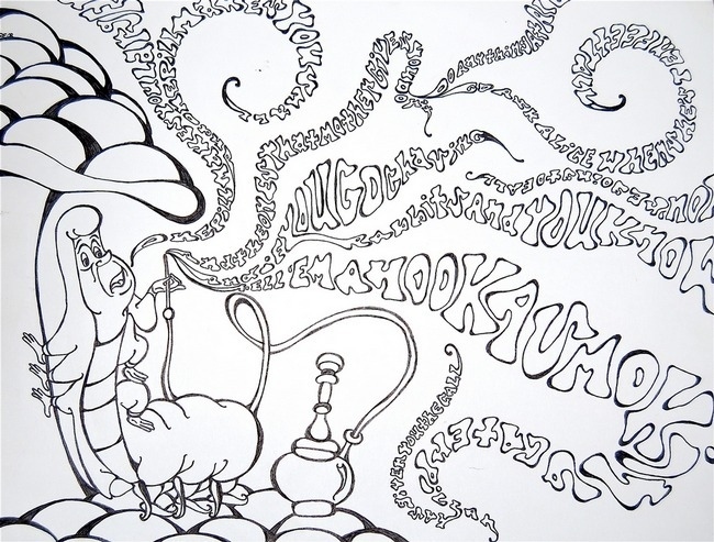 Caterpillar Alice In Wonderland Drawing at GetDrawings | Free download