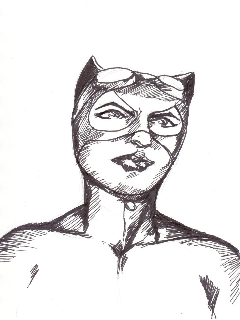 44+ Catwoman Drawing Easy - Aleya Wallpaper