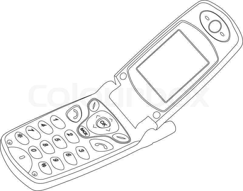 Cell Phone Drawing at GetDrawings | Free download