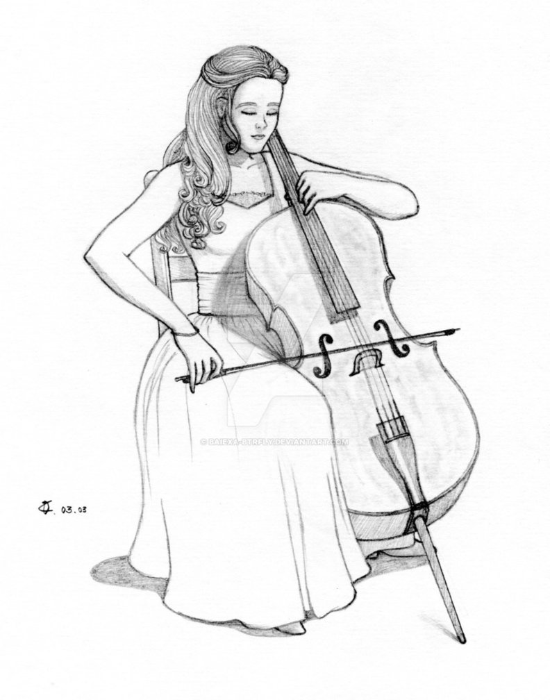 Cello Drawing at GetDrawings | Free download