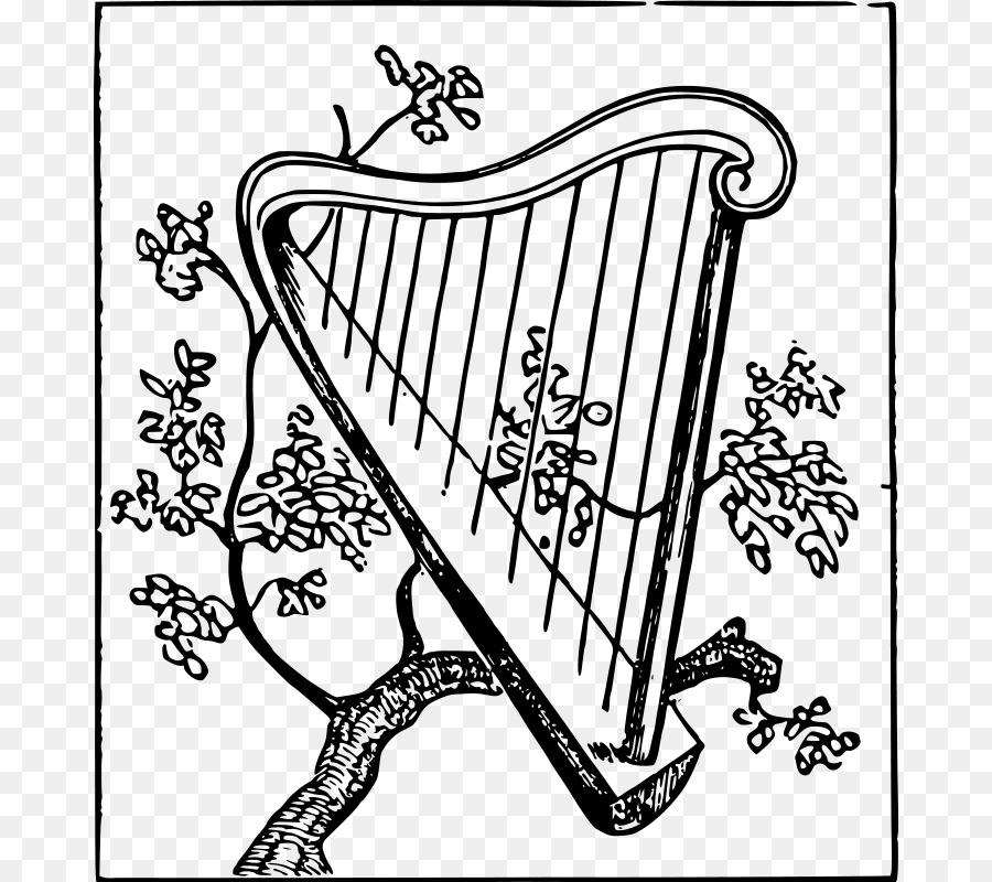 Celtic Harp Drawing at GetDrawings | Free download