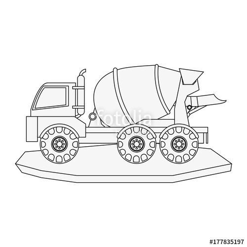 Cement Truck Drawing at GetDrawings Free download