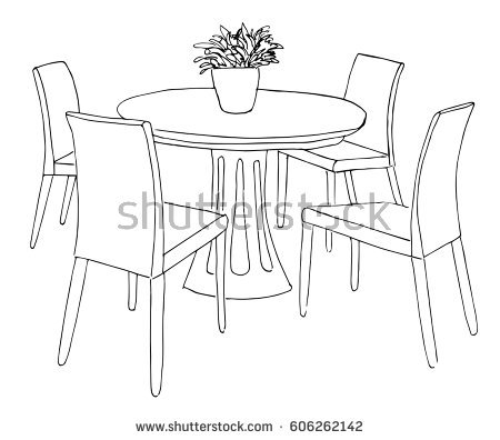 table dining drawing draw room chair chairs getdrawings appealing discount furniture drawings paintingvalley