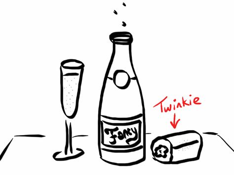 Champagne Bottle Drawing at GetDrawings | Free download