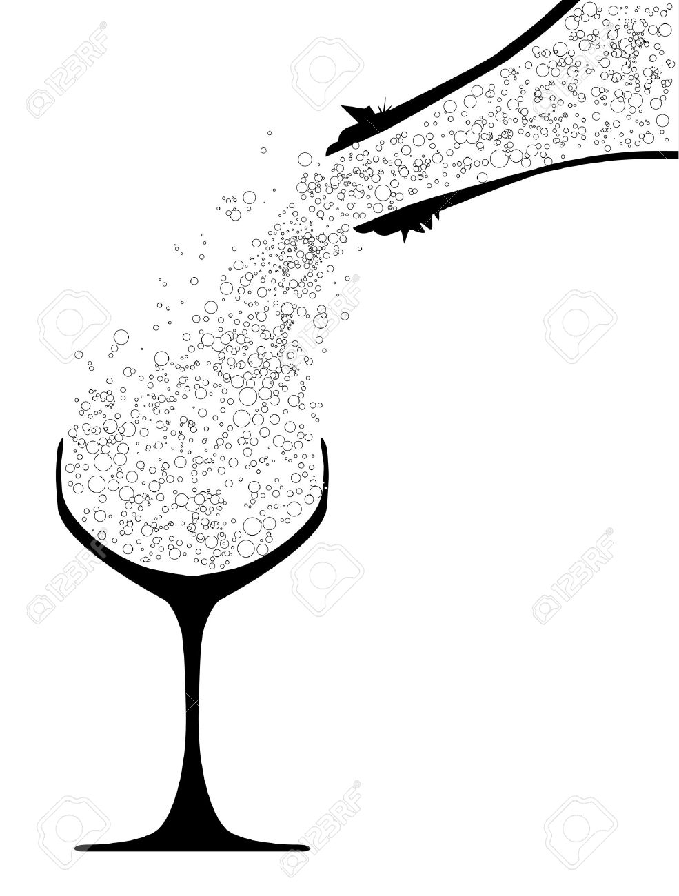 Champagne Glasses Drawing at GetDrawings | Free download