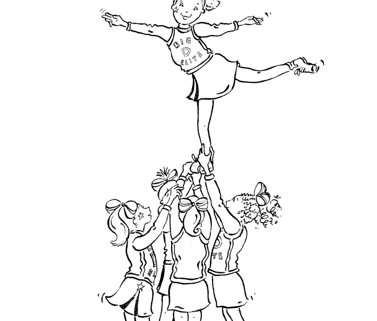 Cheerleading Drawing at GetDrawings | Free download