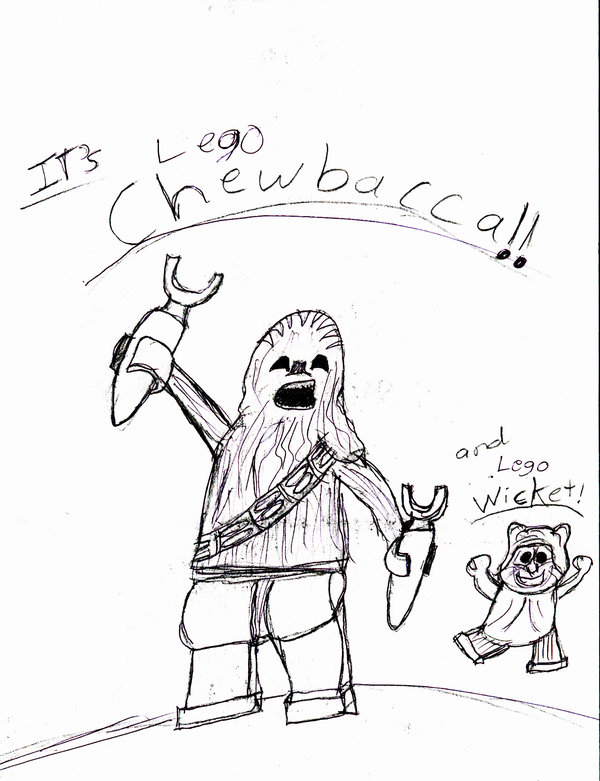 lego chewbacca coloring page