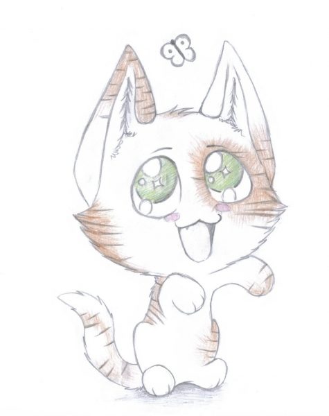 Chibi Cat Drawing at GetDrawings | Free download