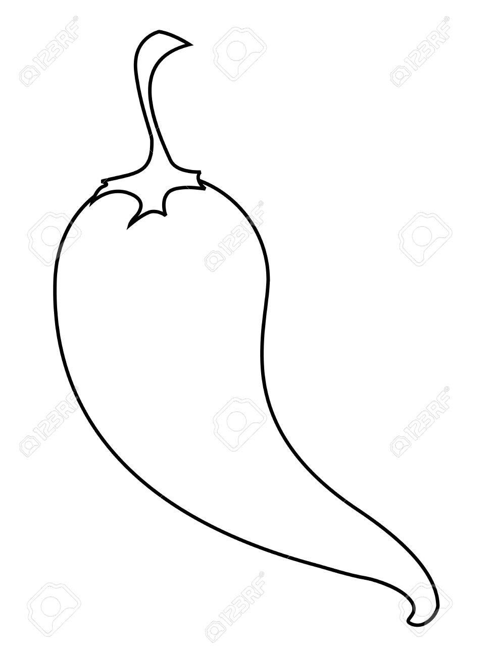 Chili Pepper Drawing at GetDrawings | Free download