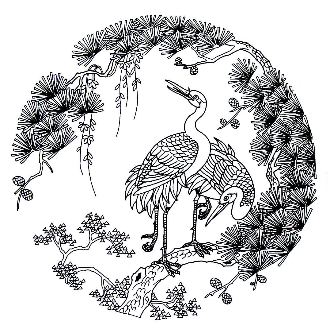 Chinese Crane Drawing at GetDrawings | Free download
