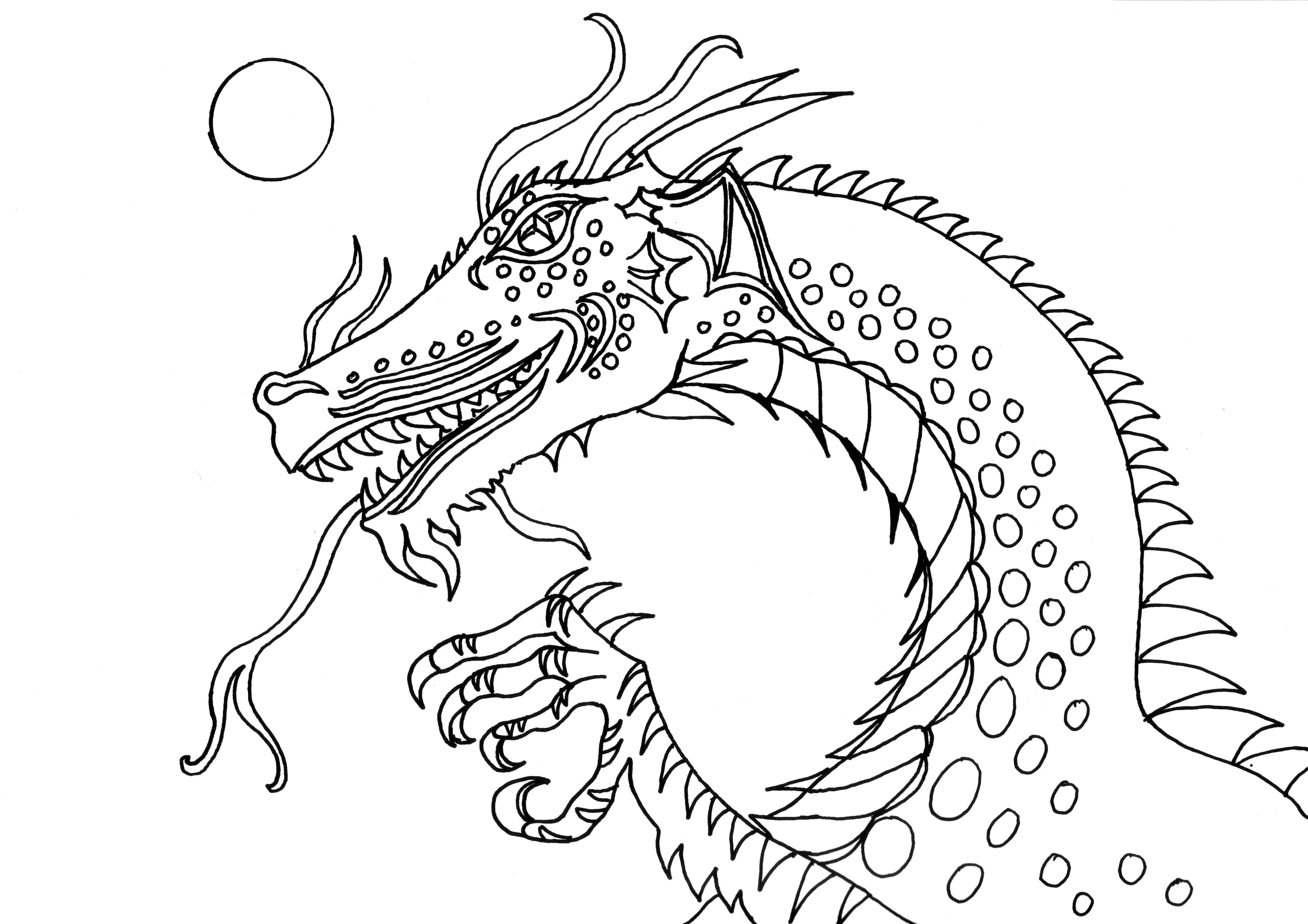Chinese Dragon Face Drawing at GetDrawings | Free download