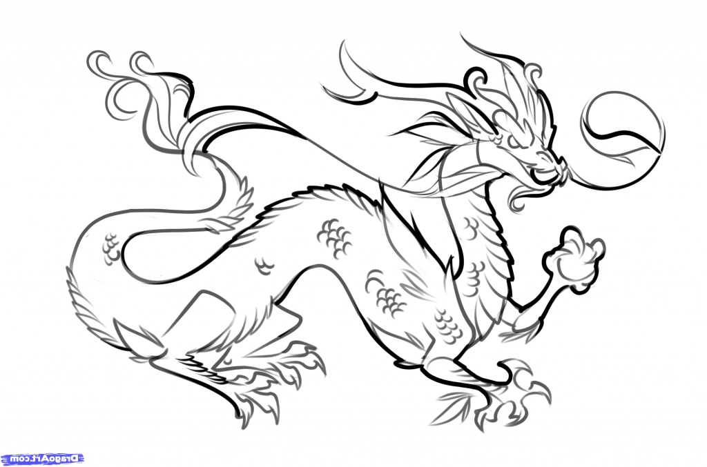Chinese Dragons Drawing at GetDrawings | Free download