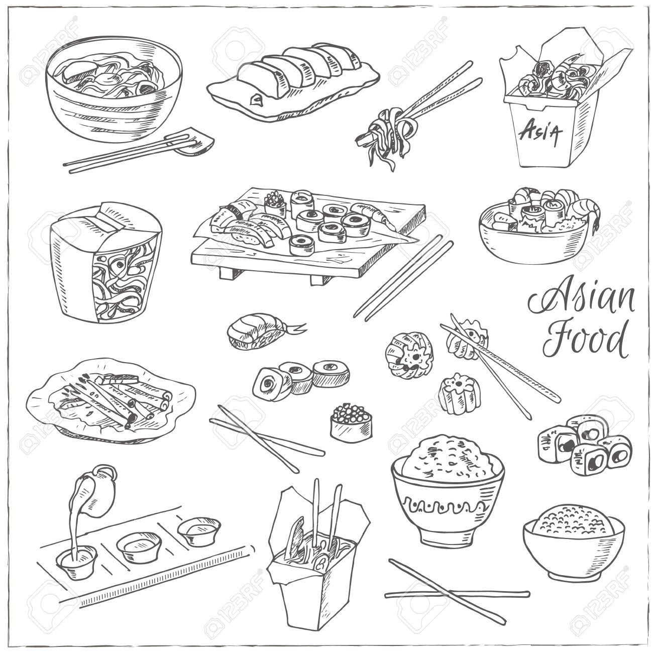 Chinese Food Drawing at GetDrawings Free download