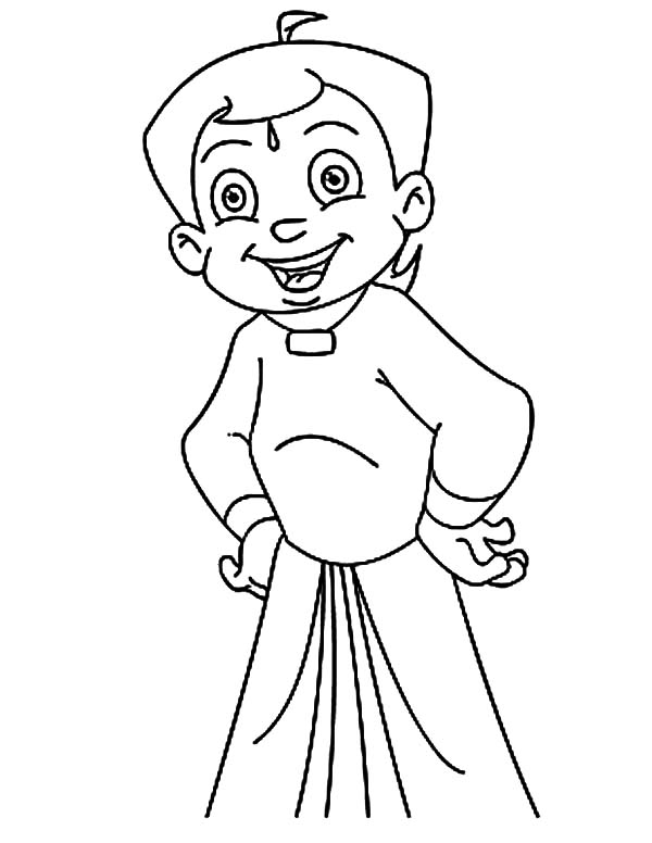 Animal How To Draw Chota Bheem Sketch for Kids