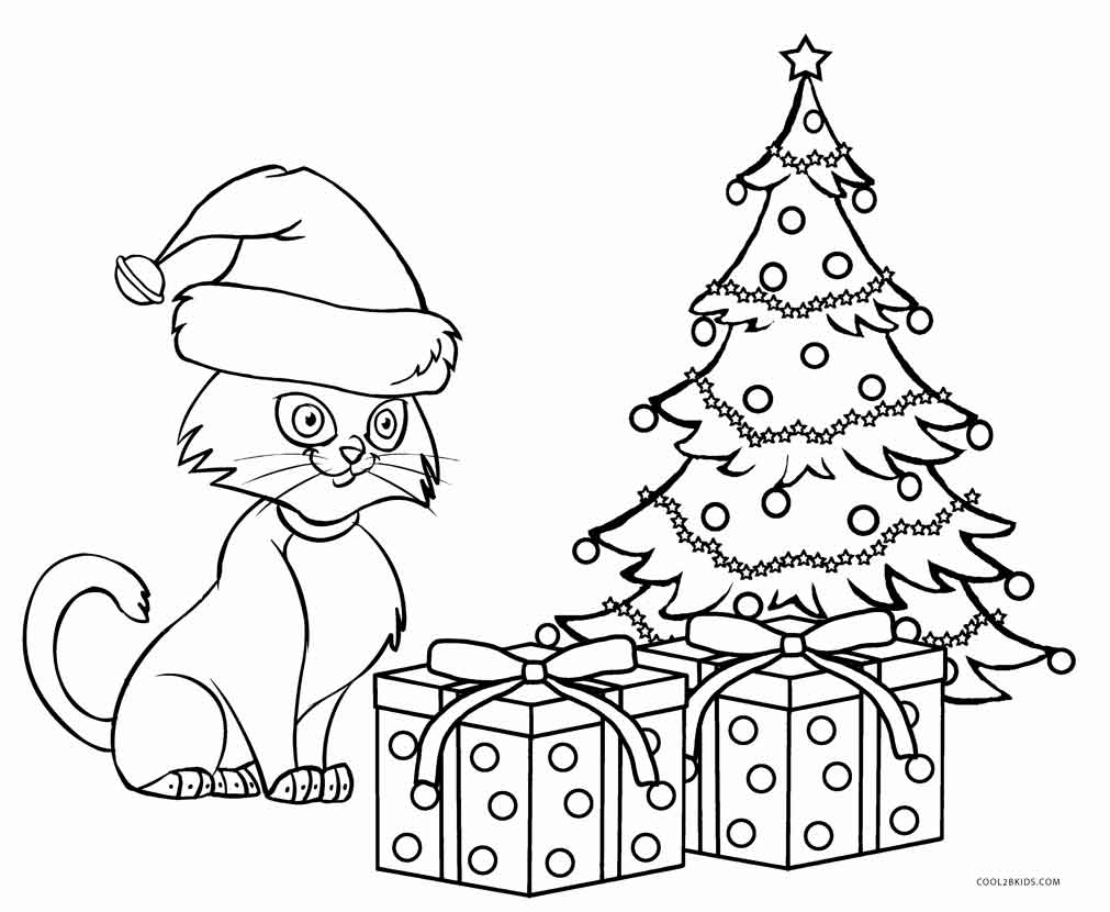 Christmas Cat Drawing At Getdrawings Free Download