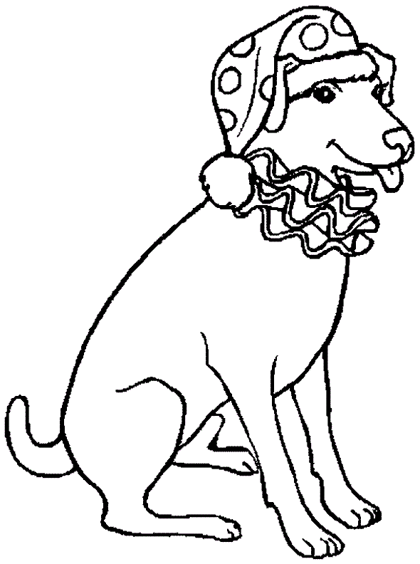 Christmas Dog Drawing