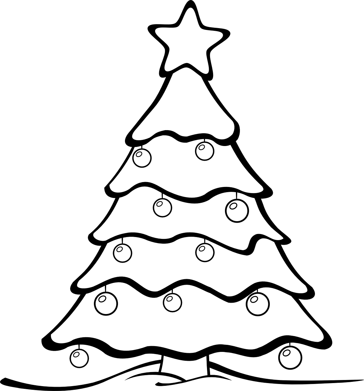 1194x1280 Colour and Design your own Christmas Tree Printables