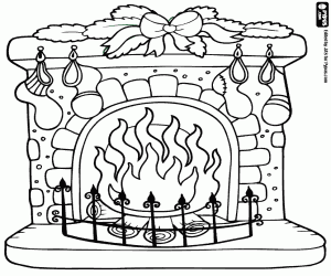 Christmas Fireplace Drawing at GetDrawings | Free download