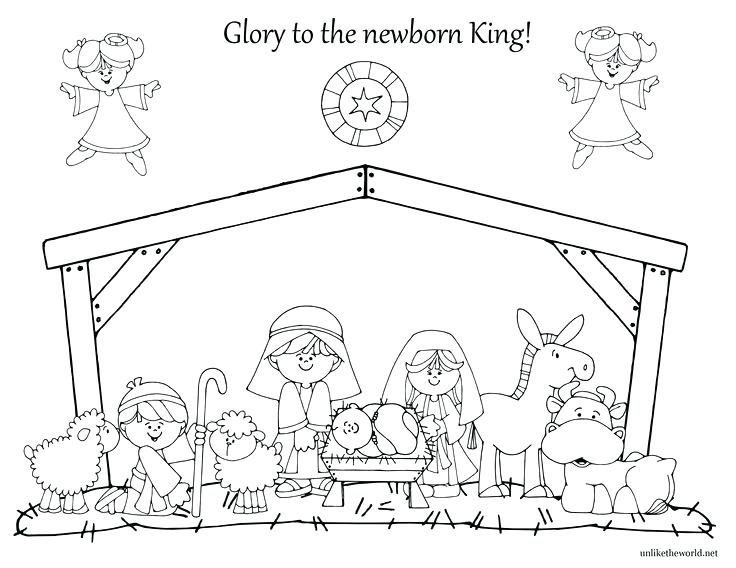 Christmas Nativity Scene Drawing At GetDrawings Free Download