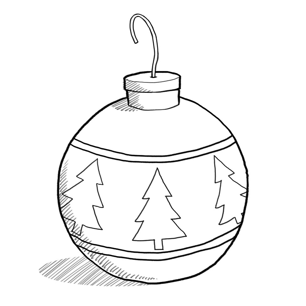 Christmas Ornament Drawing at Free for personal use
