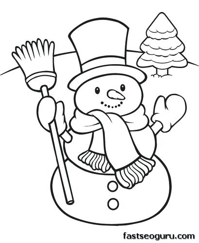 Christmas Snowman Drawing at GetDrawings | Free download