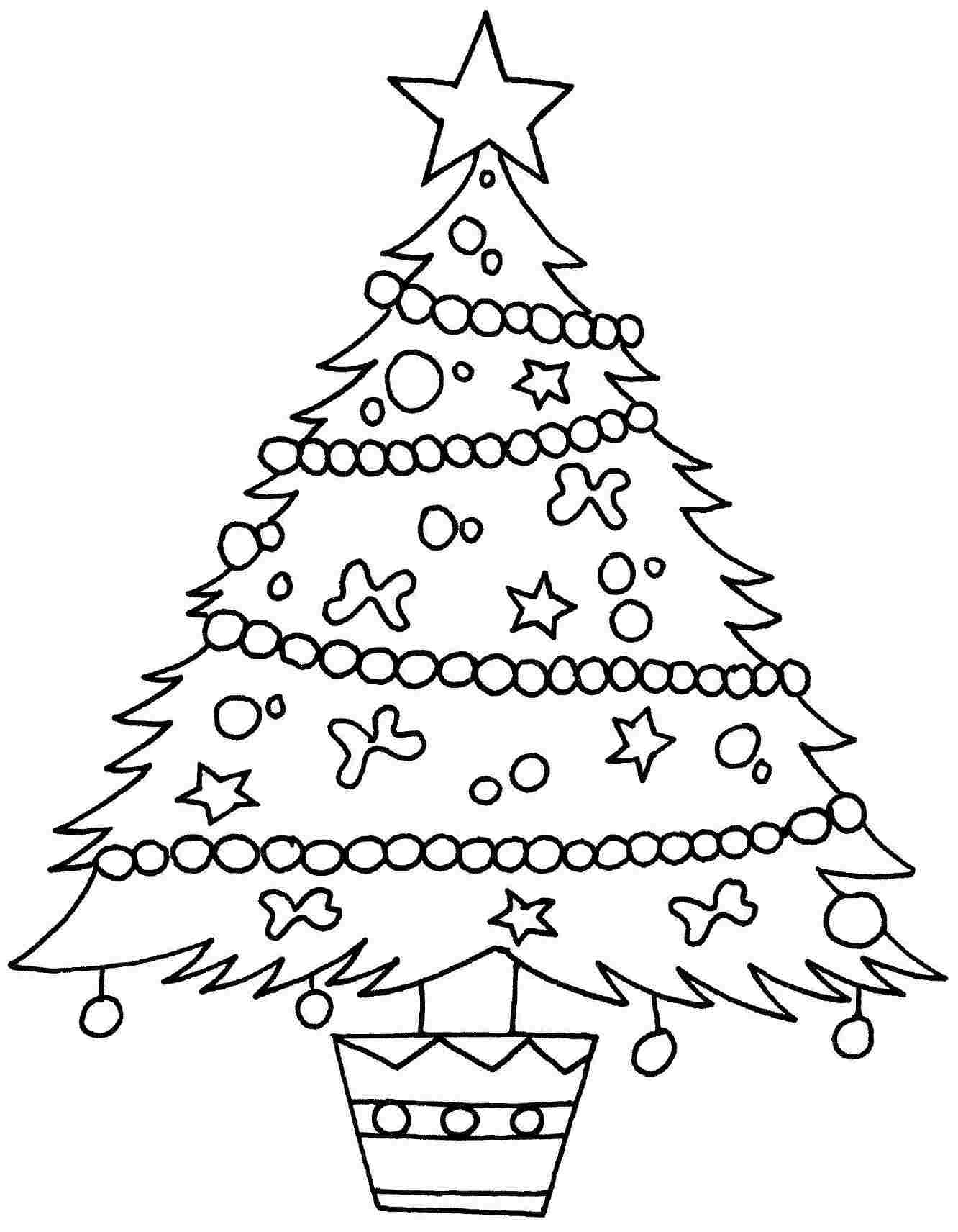 Christmas Tree Drawing For Coloring At GetDrawings Free Download