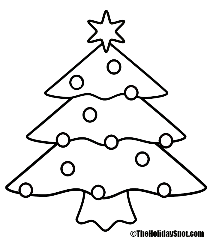 Christmas Tree Drawing Template at GetDrawings | Free download