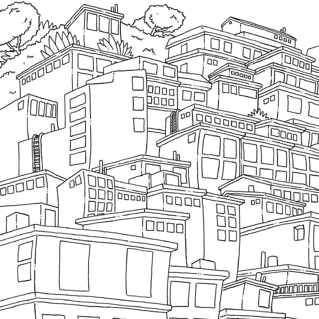 City Buildings Drawing at GetDrawings | Free download
