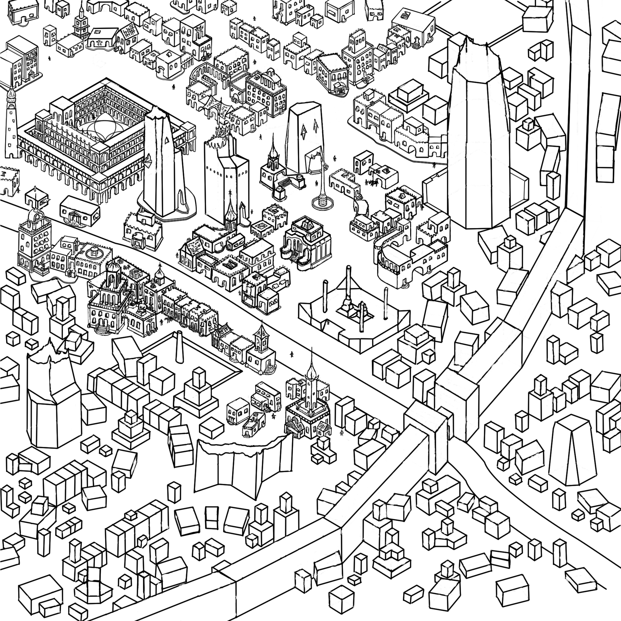 City Map Drawing