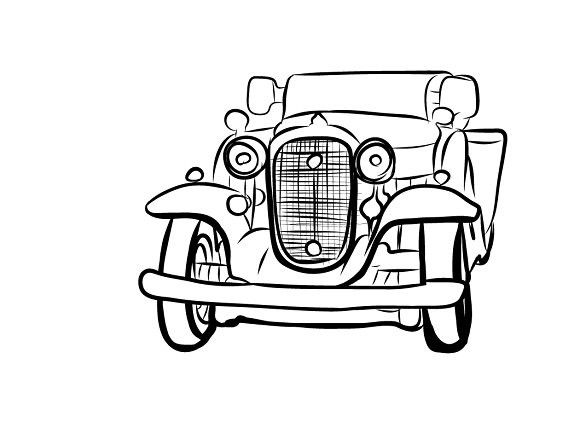 Classic Car Drawing at GetDrawings | Free download