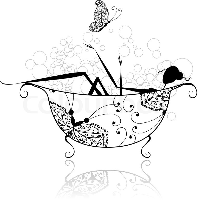 Clawfoot Tub Drawing at GetDrawings | Free download