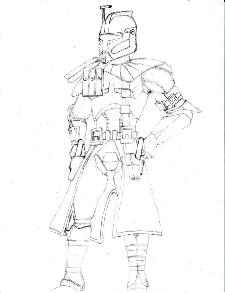 drawing of clone trooper