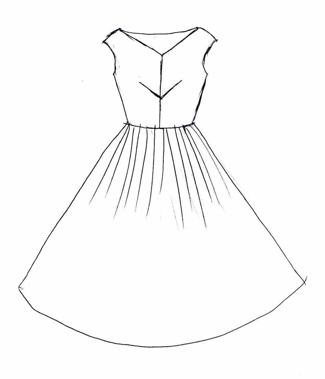 Easy Fashion Designer Dress Drawing Amalina