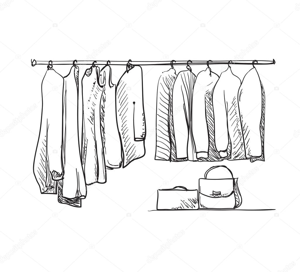 Clothes Hanger Drawing at GetDrawings Free download