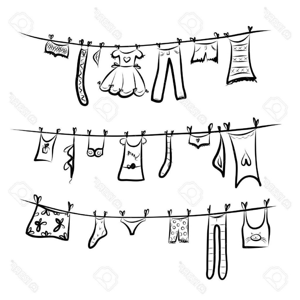 Clothesline Drawing at GetDrawings | Free download