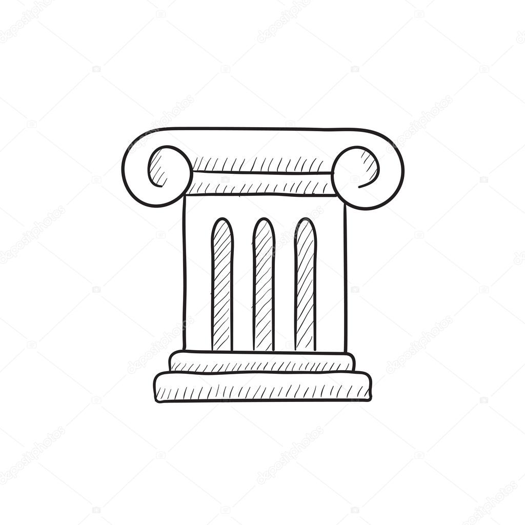 Greek Column Sketch at PaintingValley.com | Explore collection of Greek