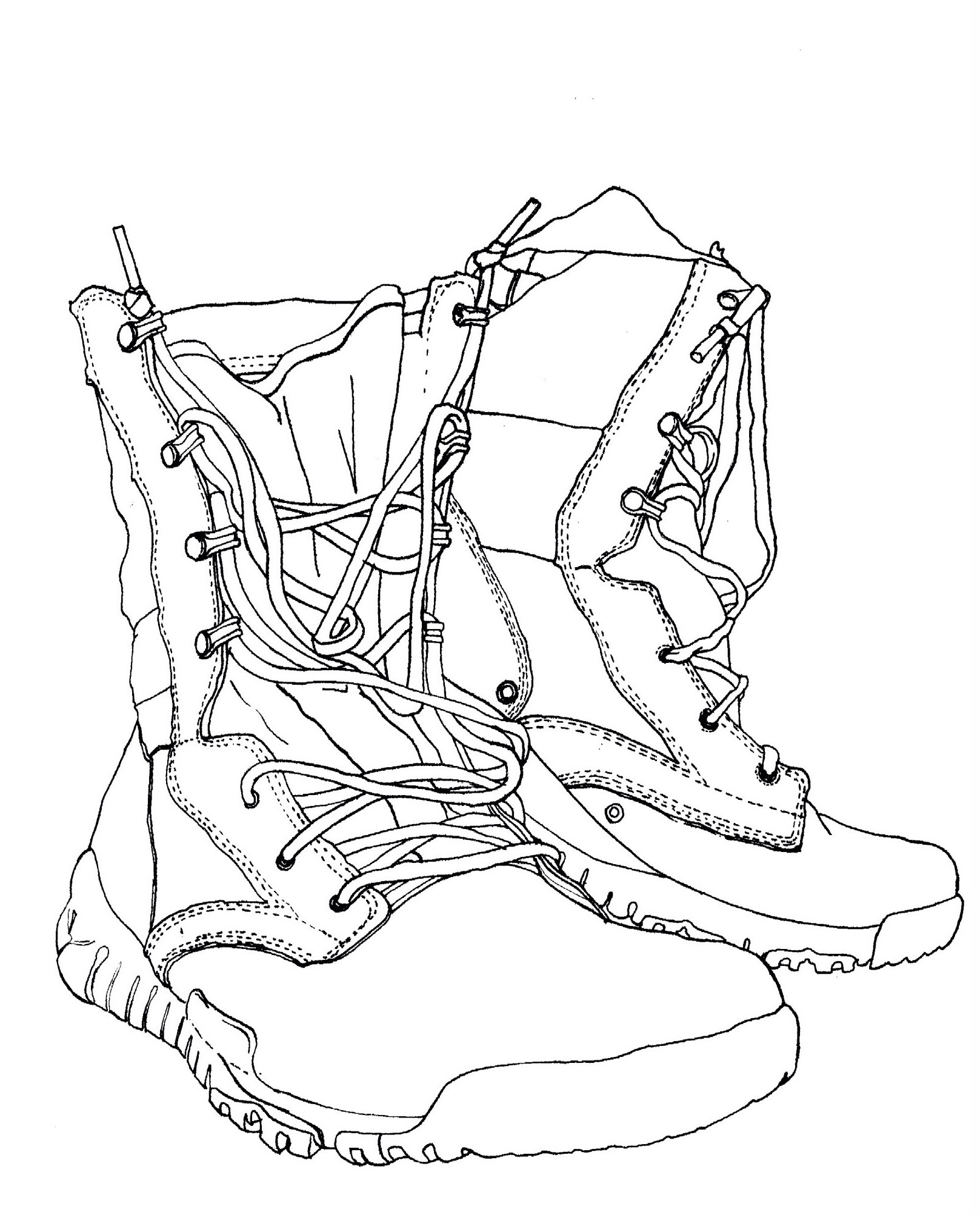 Combat Boot Drawing At GetDrawings | Free Download