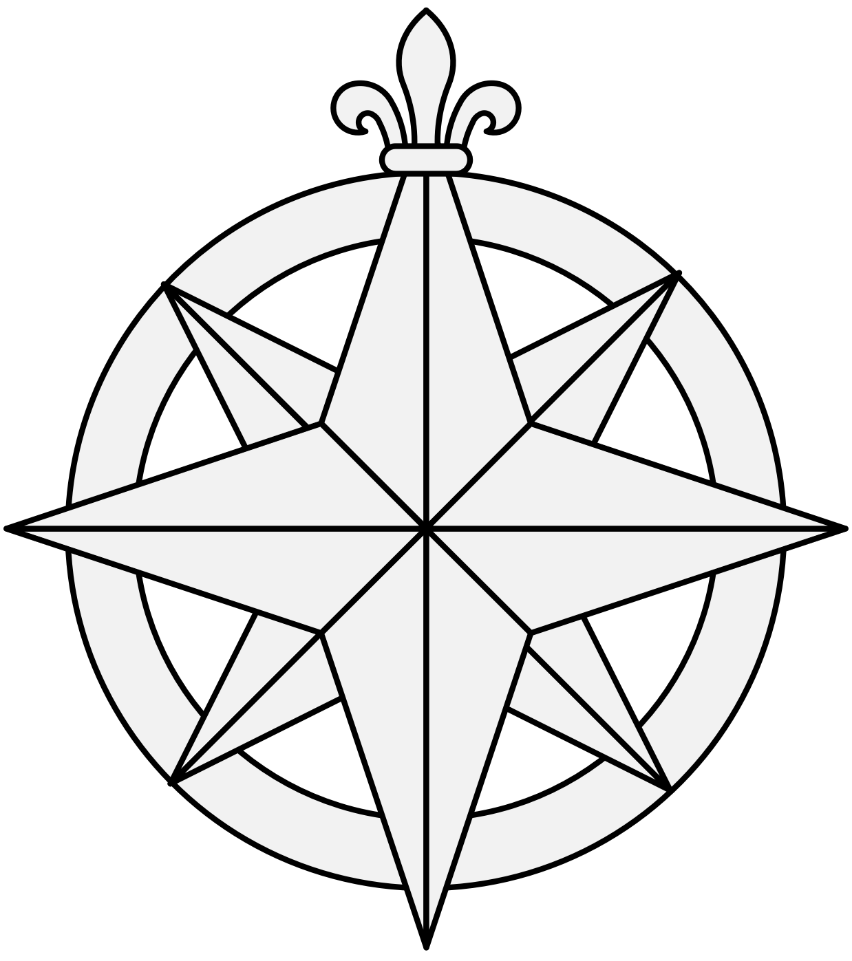 Compass Line Drawing At GetDrawings Free Download