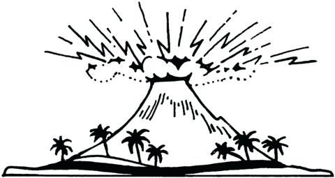 Composite Volcano Drawing at GetDrawings | Free download