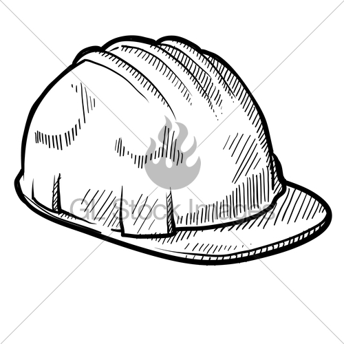 Construction Hat Drawing at GetDrawings | Free download