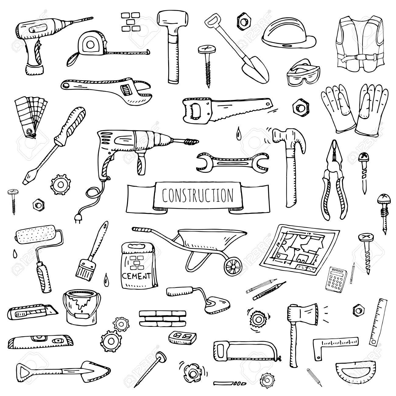 The Creator Office 34+ How To Draw Construction Tools Images
